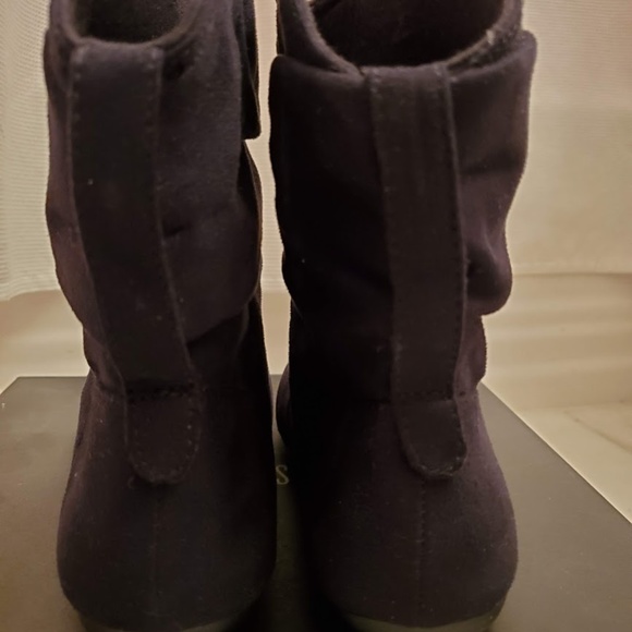 EUC Lower East Side Black Faux Suede Booties - Picture 7 of 8